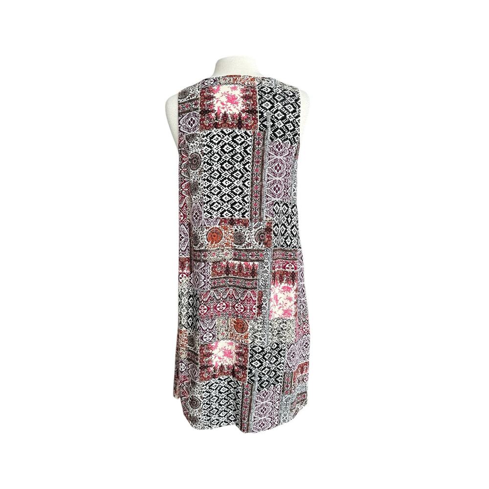 NEW J Jill Knee Length Sleeveless Tank Shift Geo Patch Dress Pockets Size Small - Picture 5 of 5